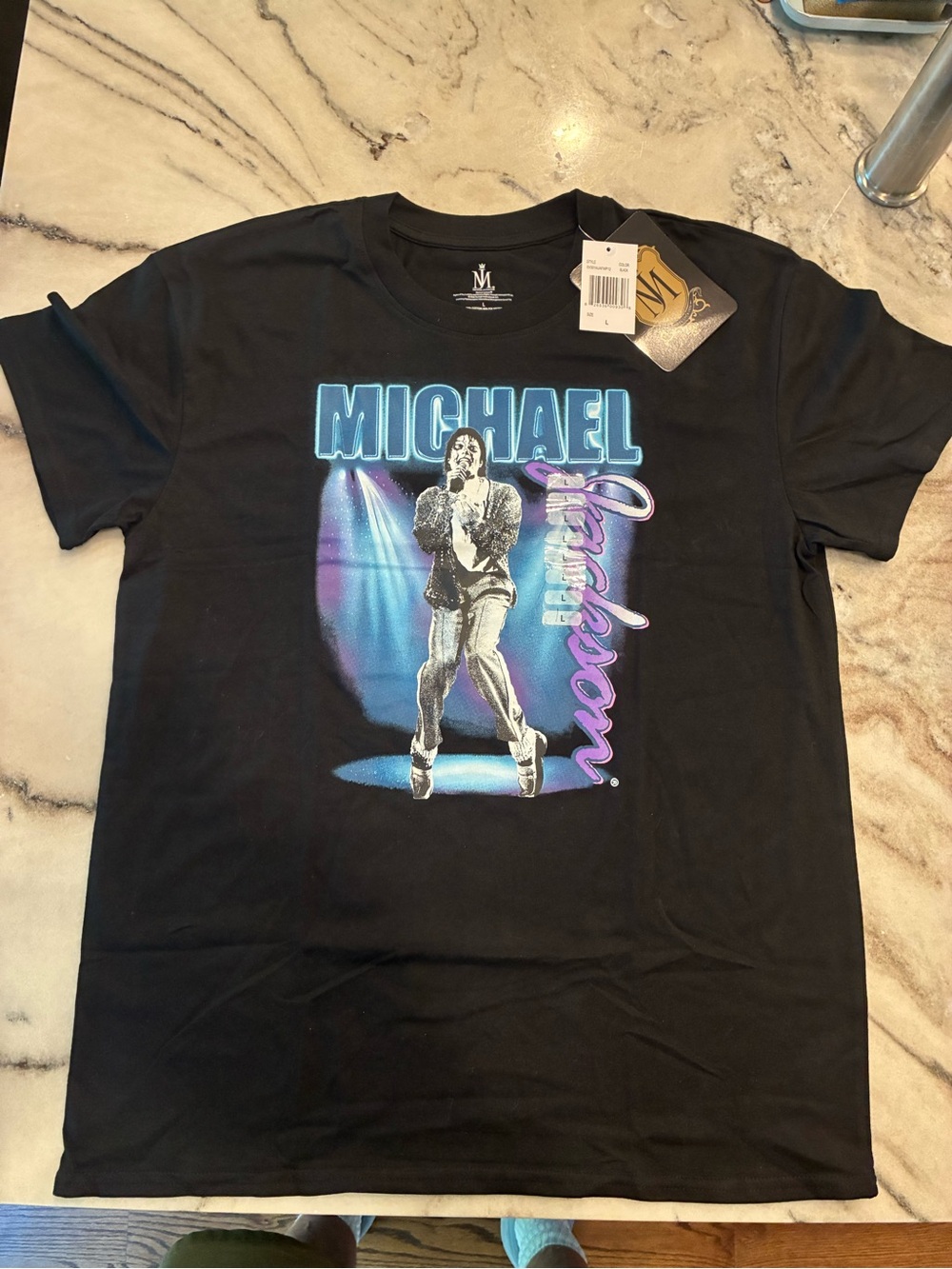 NWT Michael Jackson Black Short-Sleeve Tee.